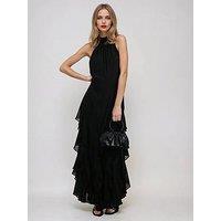 Religion Taylor Ruffle Skirt Maxi Dress - Black