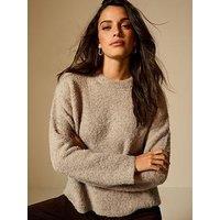 New Look Light Mink Boucle Knit Jumper