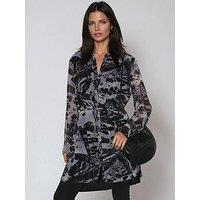 Religion Zoe Animal Print Long Line Tunic Dress - Animal
