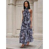 Religion Taylor Animal Leopard Print Halterneck Maxi Dress - Animal