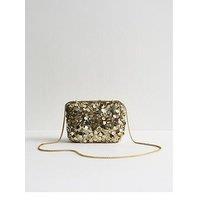 New Look Gold Sequin Cross Body Bag