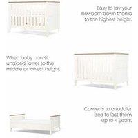 Mamas & Papas Wedmore Convertible Cot Set (Convertible Cot & Dresser) - White