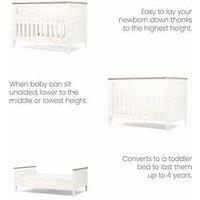 Mamas & Papas Wedmore Small Cotbed Range (Small Cotbed, Dresser & Wardrobe) White