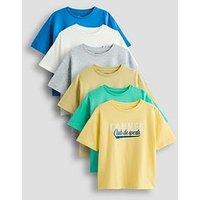 The Very Collection Boys 6 Pack Graphic Print Short Sleeve T-Shirts - Multi