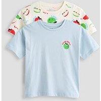The Very Collection Boys 2 Pack Fruit Print Short Sleeve Tshirts - Blue