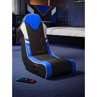 X Rocker Shadow 2.0 Audio Floor Rocker Gaming Chair For Kids - Blue / Black