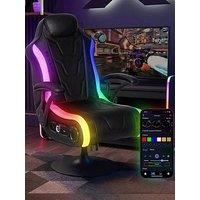 X Rocker Monsoon 4.1 Audio Led Console Gaming Chair With App-Controlled Led - Black