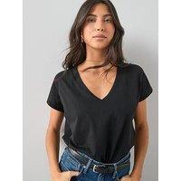 The Very Collection V Neck T-Shirt - Black