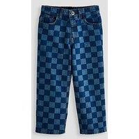 The Very Collection Boys Checkerboard Jeans - Navy