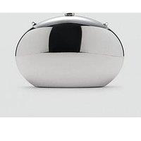 Mango Oval Clutch Bag - Silver