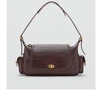 Mango Shoulder Bag With Pockets - Brown