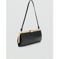 Mango Metallic Clutch Handbag