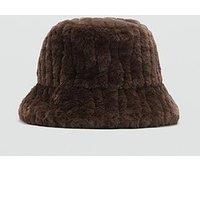 Mango Faux Fur Bucket Hat