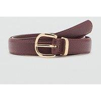 Mango Oval Buckle Belt - Red