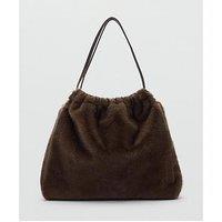 Mango Faux Fur Tote Bag