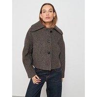 Mango Houndstooth Wool Jacket