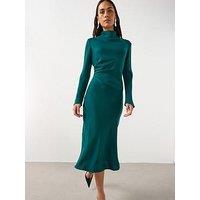 Mango Satin Midi Dress