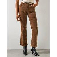 Mango Corduroy Flared Jeans - Brown