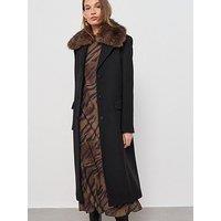 Mango Wool Coat With Fur Collar
