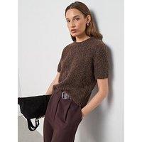 Mango Boucle Short Sleeved Sweater