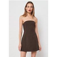 Mango Strapless Flared Dress