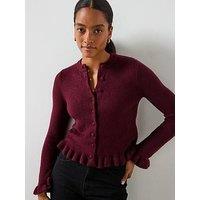 Mango Ruffle Knit Cardigan