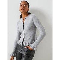 Mango Frilled Sleeve Cardigan