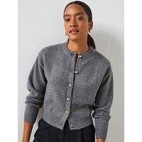 Mango Chunky Knit Cardigan With Buttons