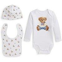 Polo Ralph Lauren Baby Boys Bear Gift Box Set - White