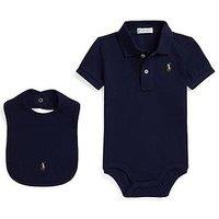 Polo Ralph Lauren Baby Boys Bodysuit & Bib Gift Box Set - Navy