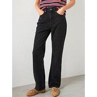 Mango Matilda High Rise Straight Jeans - Black