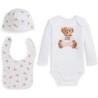 Polo Ralph Lauren Baby Girls Bear Gift Box Set - White