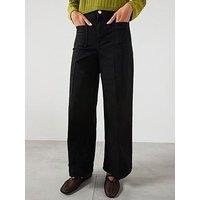 Mango Jessie Wide Leg Jeans With Pockets - Black