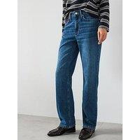 Mango Matilda High Rise Straight Jeans - Blue
