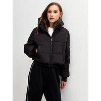 New Look 915 Girls Black Short Oversized Padded School Jacket - Black