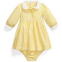 Polo Ralph Lauren Baby Girls Long Sleeve Day Dress - Yellow