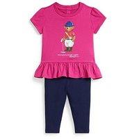 Polo Ralph Lauren Baby Girls Bear T-Shirt & Pant Set