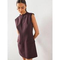 Mango Short Dress With Patch Pockets - Brown