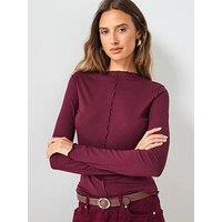 Mango Scalloped Edges T-Shirt - Red