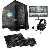 Pcspecialist Fusion 34 Gaming Desktop Bundle, Amd Radeon Rx 9060 Xt, Amd Ryzen 5, 16Gb Ram, 1Tb Ssd
