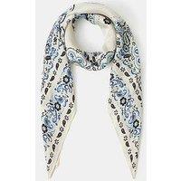Accessorize Paisley Square Satin Scarf - Cream