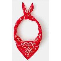Accessorize Floral Square Scarf - Red