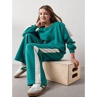 The Very Collection Girls Sweater With Side Stripes - Green