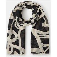 Accessorize Heart Print Lightweight Scarf - Black