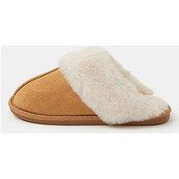 Accessorize Suedette Mule Slippers - Brown