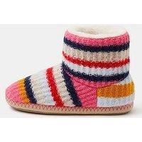 Accessorize Knitted Stripe Slipper Boots - Multi