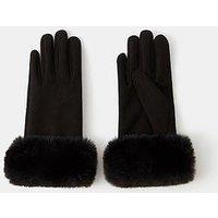Accessorize Suedette Cuff Gloves