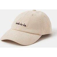 Accessorize Ooh La La Corduroy Cap - Cream