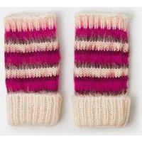 Accessorize Brushed Stripe Fingerless Gloves - Multi
