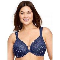 Glamorise 1245 Wonder Wire Bra - Navy Print